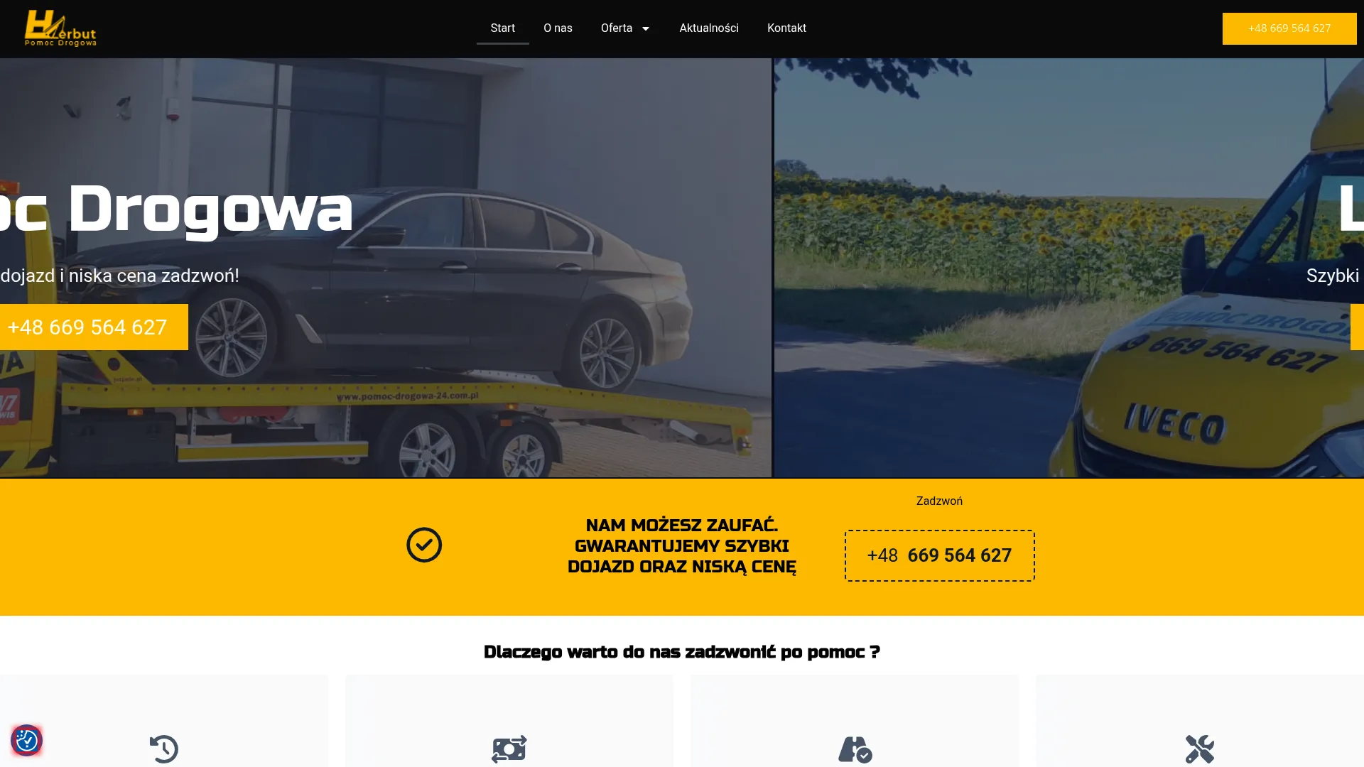 Zrzut ekranu strony PPUH Marcin Herbut