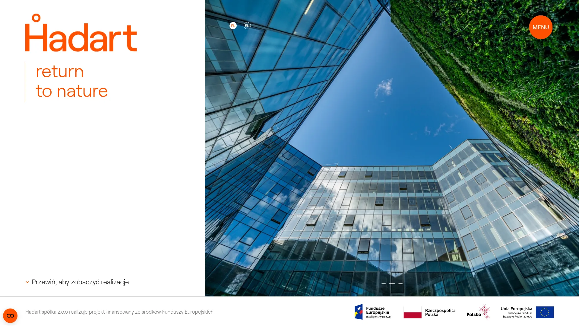 Zrzut ekranu strony HADART Sp. z o.o.