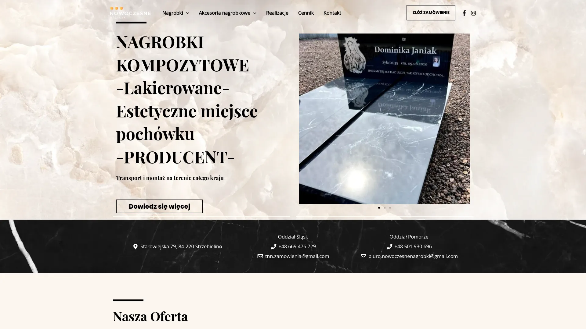 Zrzut ekranu strony TNN AGNIESZKA ZAKROCKA