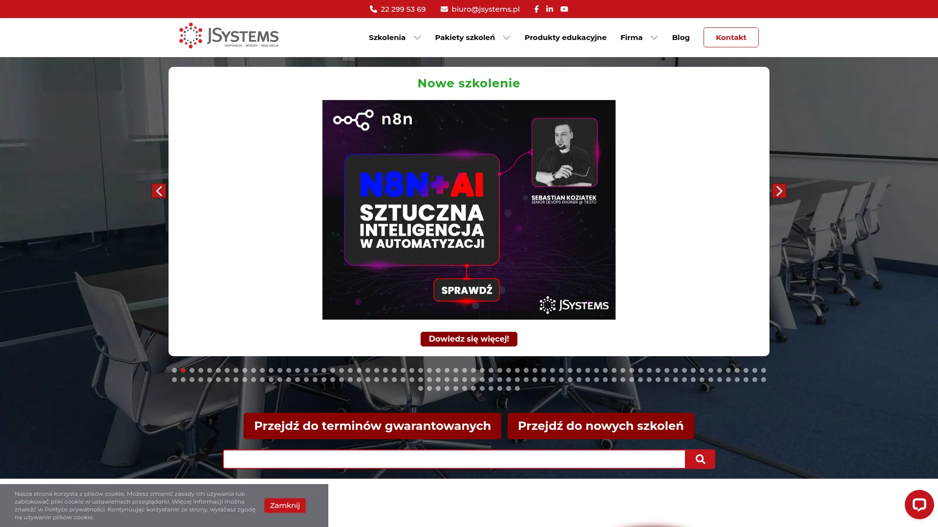 Zrzut ekranu strony JSytems Sp. z o. o.