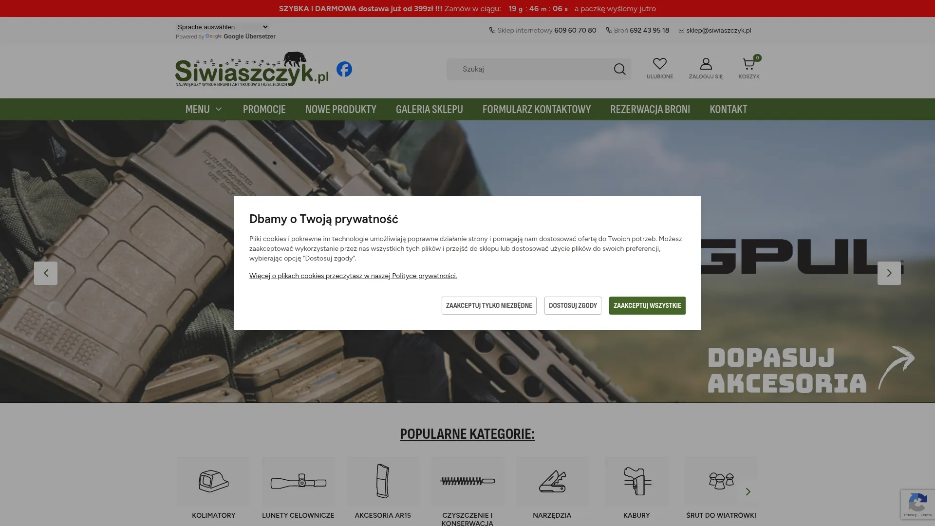 Zrzut ekranu strony Siwiaszczyk