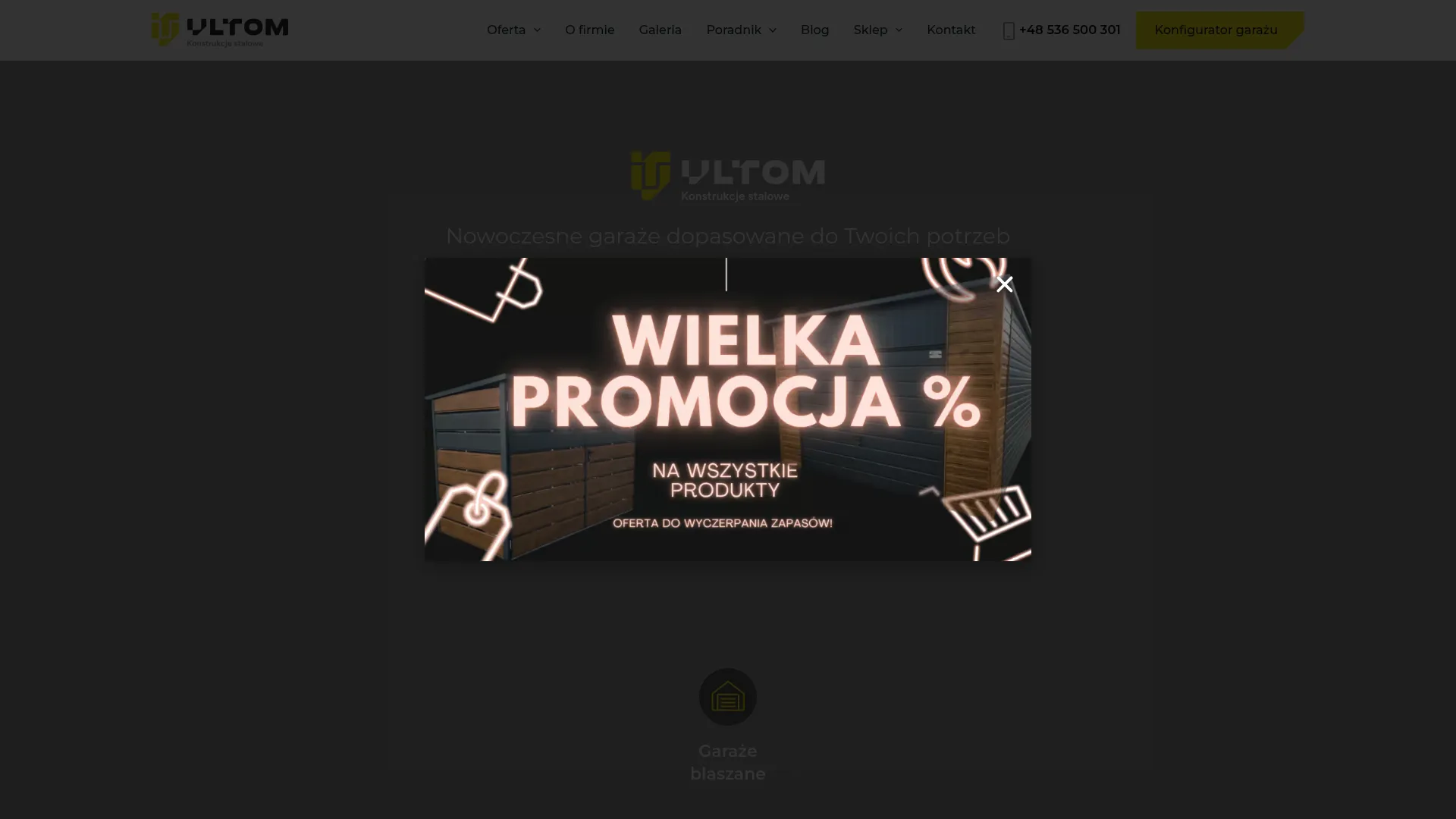 Zrzut ekranu strony ULTOM Spółka z o. o.